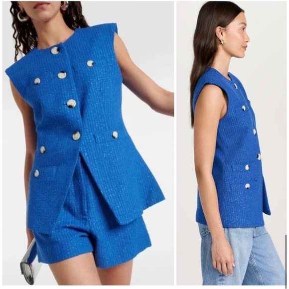 NWT VERONICA BEARD TAMARA VEST blue COBALT SZ
US 8 - Picture 11 of 11
